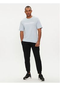 Calvin Klein Performance T-Shirt 00GMS4K190 Błękitny Regular Fit. Kolor: niebieski. Materiał: bawełna