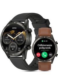 Smartwatch Gravity Zegarek męski SMARTWATCH GRAVITY GT10-4 BK/BK/BR LEATHER PROF. Rodzaj zegarka: smartwatch #1