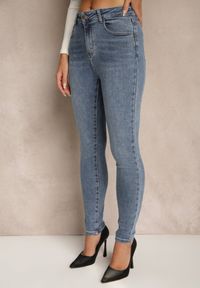 Renee - Niebieskie Jeansy Skinny High Waist Melarrii. Okazja: na co dzień. Stan: podwyższony. Kolor: niebieski. Wzór: gładki. Styl: klasyczny, casual #3
