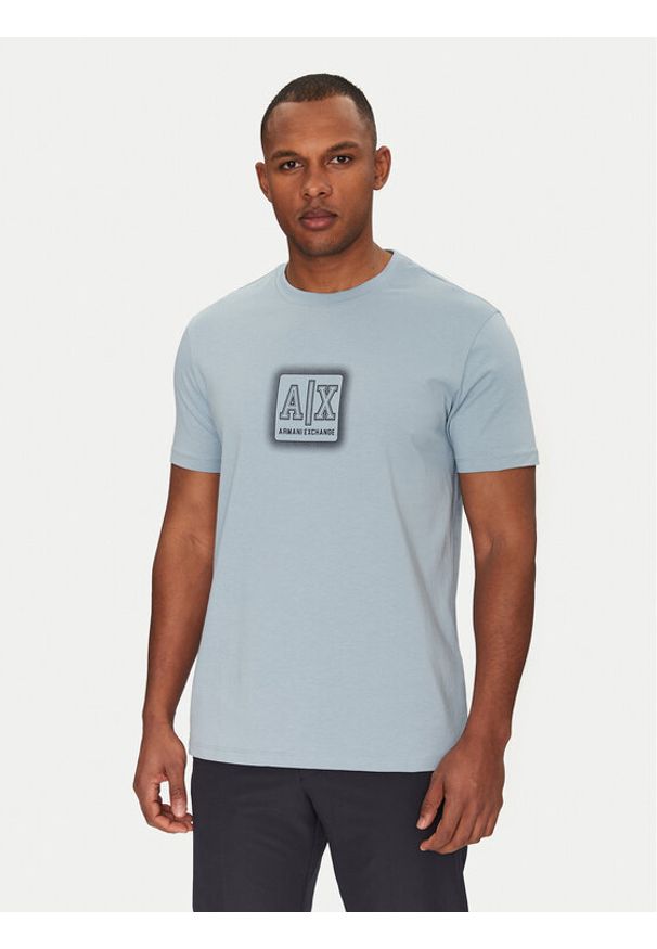 Armani Exchange T-Shirt XM000545 AF10361 U9287 Niebieski Regular Fit. Kolor: niebieski. Materiał: bawełna