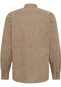 Mustang - Męska Koszula MUSTANG Elmore Allover Print on Beige 1015906 12672. Okazja: na co dzień. Typ kołnierza: kołnierzyk klasyczny. Materiał: bawełna. Długość: długie. Wzór: grochy, nadruk. Styl: klasyczny, casual, elegancki #3