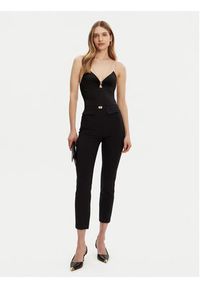 Elisabetta Franchi Spodnie materiałowe PA-077-51E2-V320 Czarny Regular Fit. Kolor: czarny. Materiał: syntetyk #5