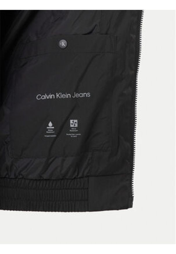Calvin Klein Jeans Wiatrówka Harrington LV04RF521G Czarny Regular Fit. Kolor: czarny. Materiał: syntetyk