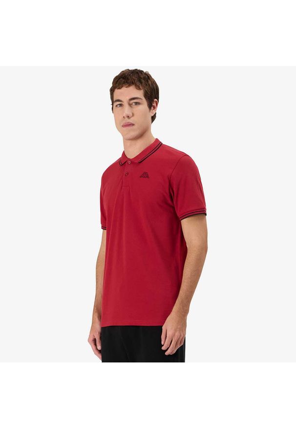 Polo Kappa Ezio 2. Okazja: na co dzień. Typ kołnierza: polo. Kolor: wielokolorowy, czarny, czerwony. Styl: casual, sportowy
