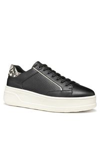 Geox Sneakersy D Spherica Ecub-2 D55WVB 0BCAR C0023 Czarny. Kolor: czarny. Materiał: skóra