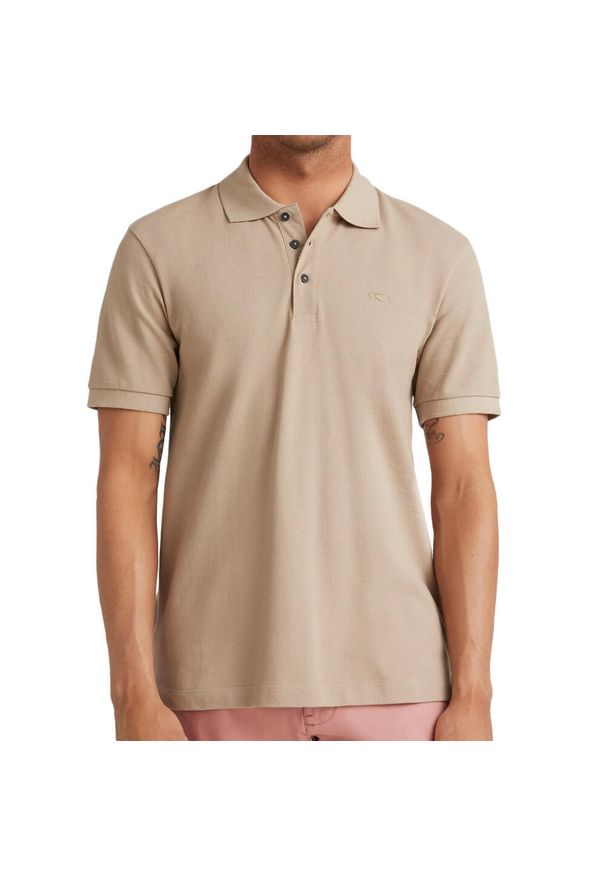 Koszulka Polo O'Neill Beżowa Bawełna Męska. Okazja: na co dzień. Typ kołnierza: polo. Kolor: beżowy. Materiał: bawełna. Długość rękawa: krótki rękaw. Długość: krótkie. Styl: casual, elegancki