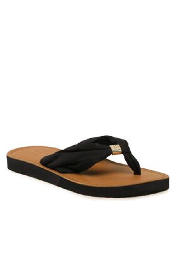TOMMY HILFIGER - Tommy Hilfiger Japonki Th Elevated Beach Sandal FW0FW06985 Granatowy. Kolor: niebieski. Materiał: materiał