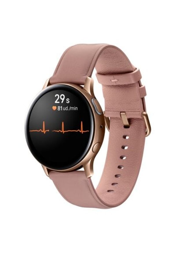 Smartwatch SAMSUNG Galaxy Watch Active 2 SM-R830N 40mm Stal Nierdzewna Złoty. Rodzaj zegarka: smartwatch. Kolor: złoty. Materiał: skóra. Styl: elegancki