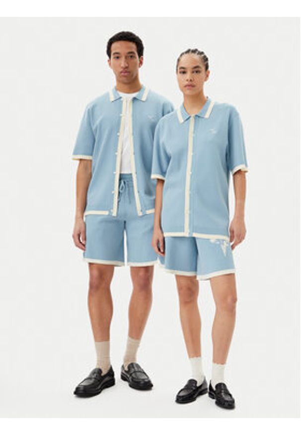 Filling Pieces Koszula 9129985 Niebieski Regular Fit. Kolor: niebieski. Materiał: wiskoza