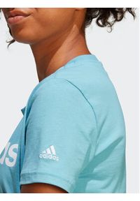 Adidas - adidas T-Shirt Essentials Slim Logo T-Shirt IC0629 Błękitny Slim Fit. Kolor: niebieski. Materiał: bawełna