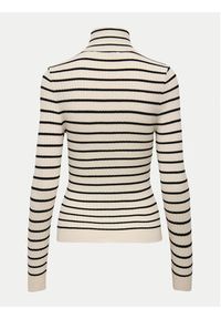 only - ONLY Golf Karol 15165075 Beżowy Slim Fit. Typ kołnierza: golf. Kolor: beżowy. Materiał: wiskoza #2