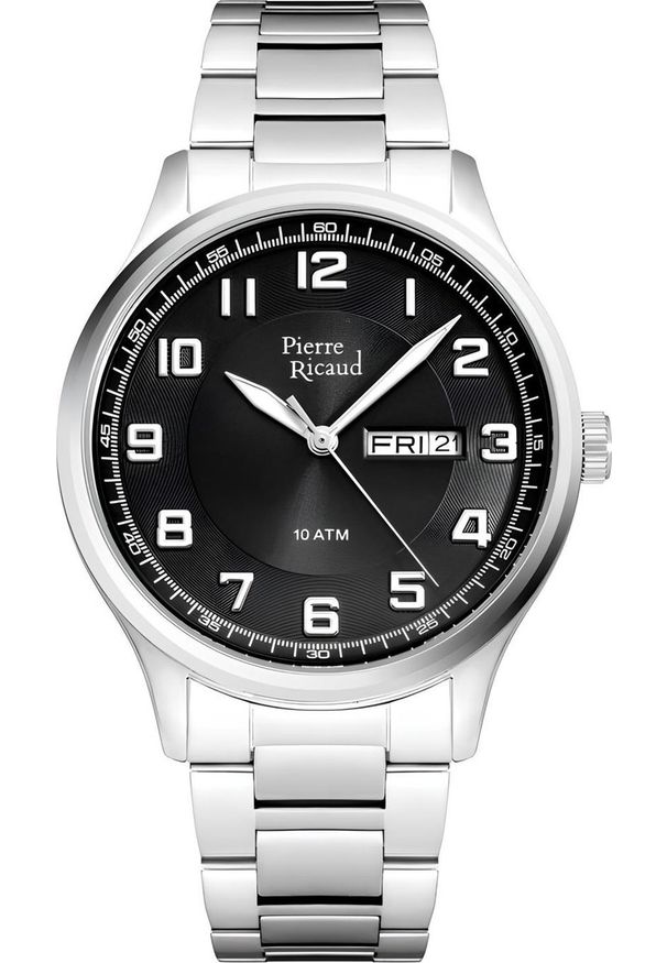 Zegarek Pierre Ricaud Zegarek męski Pierre Ricaud P60043.5124Q srebrny. Kolor: srebrny