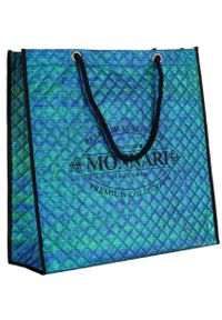 Tote bag torba zakupowa turkusowa Monnari BAG0030-M12. Kolor: turkusowy. Wzór: aplikacja. Materiał: pikowane