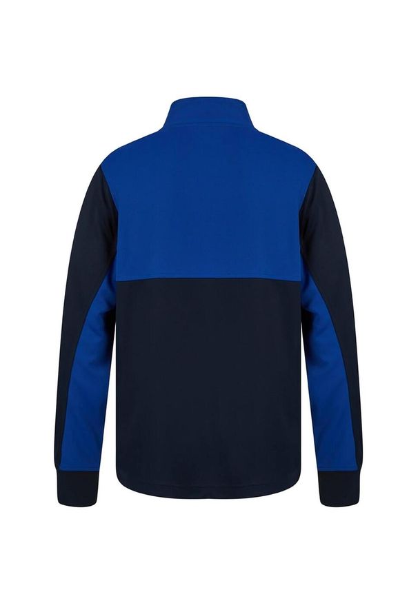 FINDEN & HALES - Męska Bluza Dresowa Z Zamkiem Błyskawicznym W Bloku Kolorystycznym. Kolor: niebieski. Materiał: dresówka