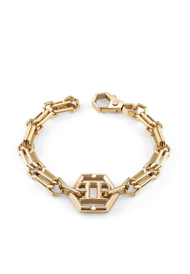 Philipp Plein - PHILIPP PLEIN Bransoletka Plein Icon Chain PJ9EA06BU Złoty. Materiał: metalowe. Kolor: złoty