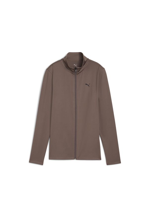 Puma - Damska rozpinana bluza PUMA STRONG PUMA Flat Bronze Brown. Kolor: brązowy. Sport: bieganie, fitness