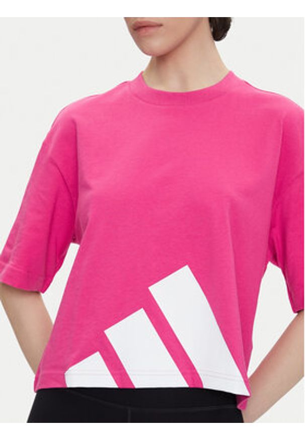Adidas - adidas T-Shirt Essentials Big Logo Boyfriend JG8728 Różowy Loose Fit. Kolor: różowy. Materiał: bawełna