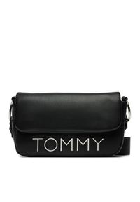 Tommy Jeans Torebka Tjw Bold Elongated Flap Cross. AW0AW16258 Czarny. Kolor: czarny. Materiał: skórzane #1