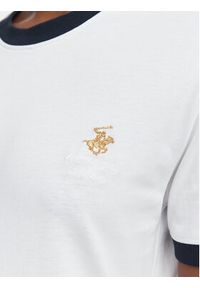 Beverly Hills Polo Club T-Shirt P-SS26W-TS0104 Biały Regular Fit. Typ kołnierza: polo. Kolor: biały. Materiał: bawełna #5