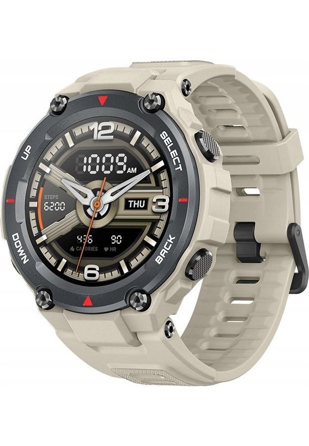 AMAZFIT - Smartwatch Amazfit T-Rex Khaki Beżowy (W1919OV2N). Rodzaj zegarka: smartwatch. Kolor: beżowy, brązowy, wielokolorowy