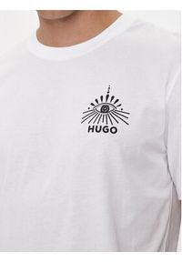 Hugo T-Shirt Dedico 50513828 Biały Regular Fit. Kolor: biały. Materiał: bawełna