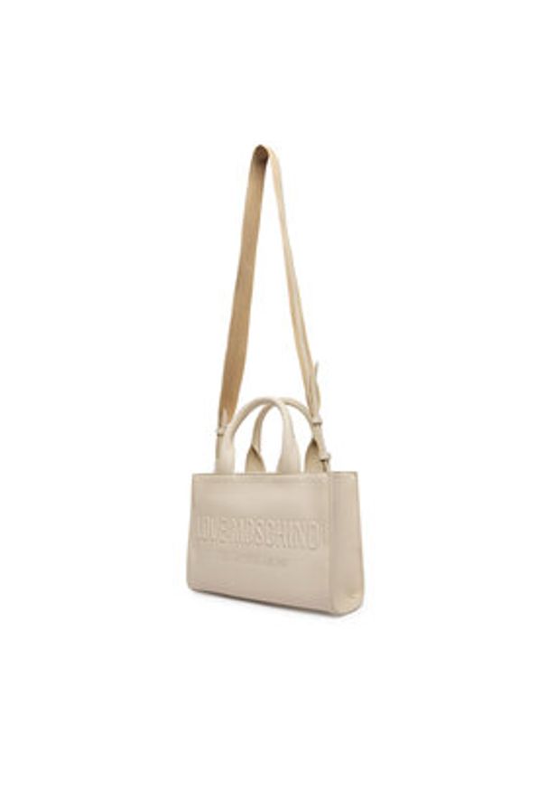 Love Moschino - LOVE MOSCHINO Torebka JC4044PP1OLE0110 Écru. Kolor: kremowy. Materiał: skórzane