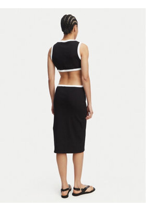 Liu Jo Sukienka letnia VA5043 J4822 Czarny Regular Fit. Kolor: czarny. Materiał: bawełna. Sezon: lato