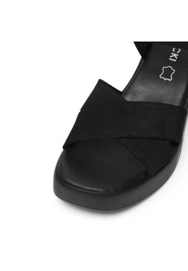 Lasocki Sandały WI16-MIKS-02 Czarny. Kolor: czarny. Materiał: skóra, zamsz