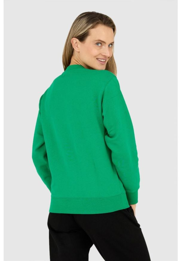 Kenzo - KENZO Zielona bluza damska z krzyżykowym tygrysem, Rozmiar M. Kolor: zielony