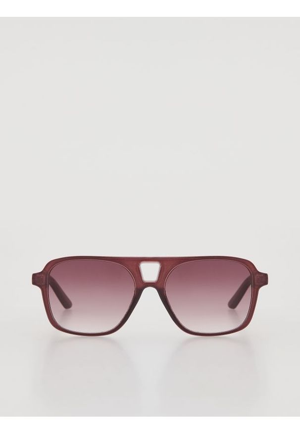 Reserved - Okulary przeciwsłoneczne - mahoniowy. Kolor: brązowy