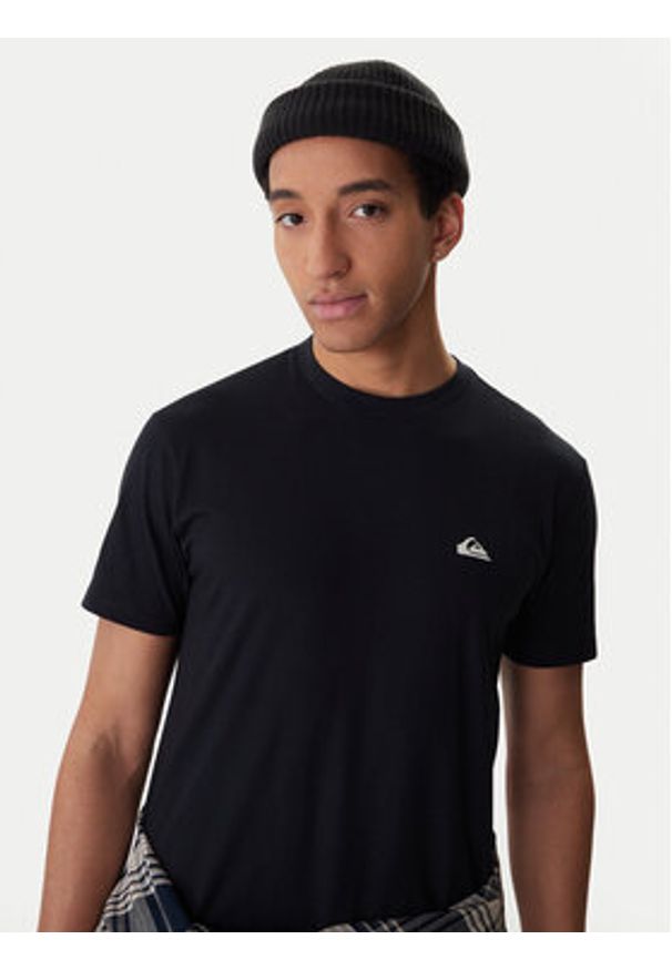 Quiksilver T-Shirt Basic Ss EQYZT07711 Czarny Regular Fit. Kolor: czarny. Materiał: bawełna