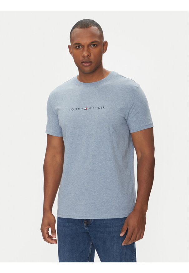 TOMMY HILFIGER - Tommy Hilfiger T-Shirt UM0UM03525 Niebieski Regular Fit. Kolor: niebieski. Materiał: bawełna