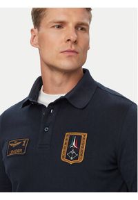 Aeronautica Militare Polo 262PO1941UJ00703 Granatowy Regular Fit. Typ kołnierza: polo. Kolor: niebieski. Materiał: bawełna #4