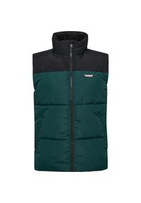 Kurtka puchowa bez rękawów Hummel. Kolor: zielony. Materiał: puch. Długość rękawa: bez rękawów. Sport: turystyka piesza #1