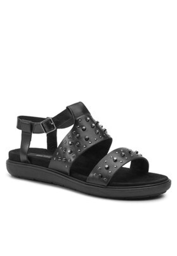 Gino Rossi Sandały Ren DNI435-BS6-0005-9900-0 Czarny. Kolor: czarny. Materiał: skóra