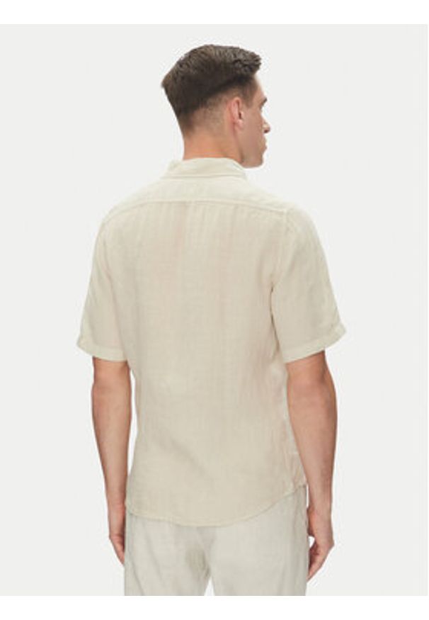 BOSS Koszula 50537382 Beżowy Regular Fit. Kolor: beżowy. Materiał: len