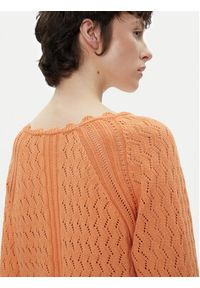 Pepe Jeans Sweter Olya PL702288 Pomarańczowy Regular Fit. Kolor: pomarańczowy. Materiał: bawełna #4