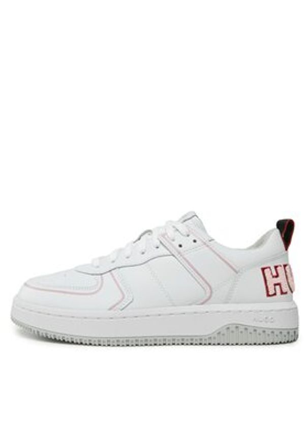 Hugo Sneakersy Kilian 50503118 10240740 01 Biały. Kolor: biały. Materiał: skóra