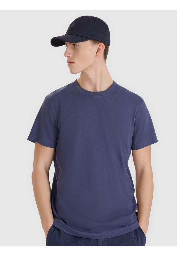 4f - 4F T-shirt regular z nadrukiem męski - szary XXL. Okazja: na co dzień. Kolor: szary. Materiał: bawełna, jersey, dzianina. Długość rękawa: krótki rękaw. Długość: krótkie. Wzór: nadruk. Styl: klasyczny, sportowy, casual