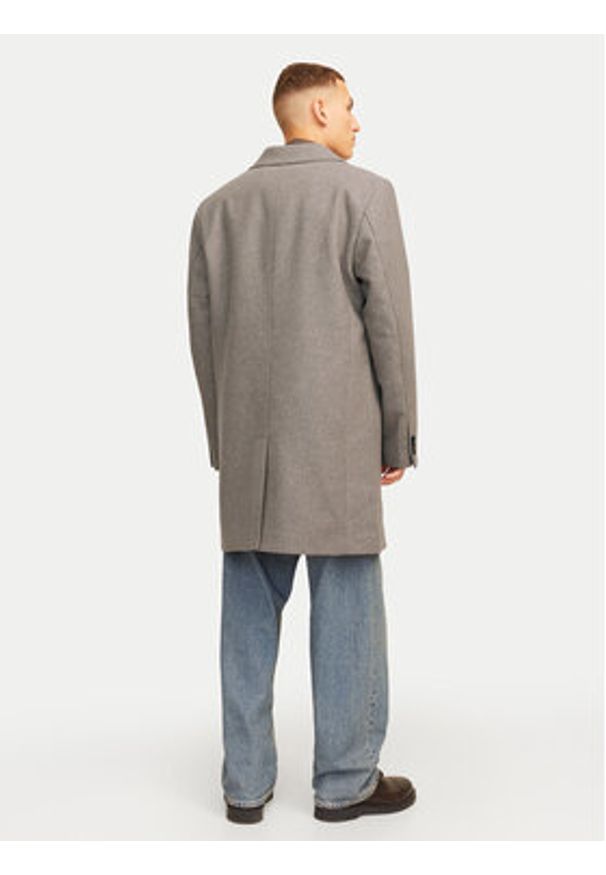 Jack & Jones Płaszcz wełniany Harris 12263845 Beżowy Regular Fit. Kolor: beżowy. Materiał: syntetyk
