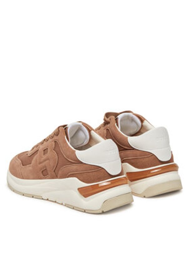 BOSS Sneakersy Skylar Runn 50541600 Brązowy. Kolor: brązowy. Materiał: zamsz, skóra