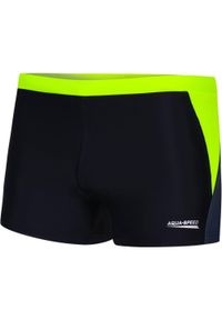 Bokserki pływackie męskie Aqua Speed Dario. Kolor: czarny, szary, żółty, wielokolorowy