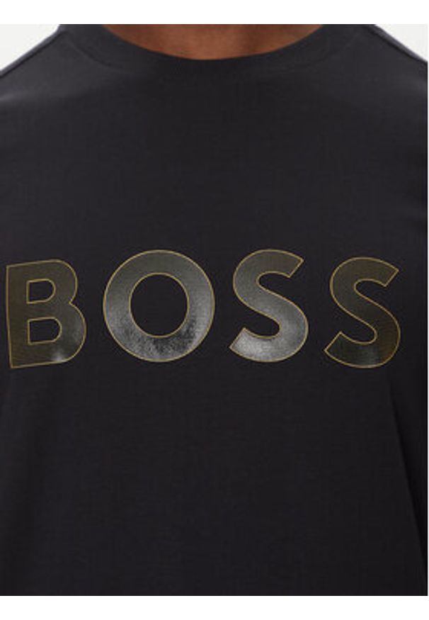 BOSS T-Shirt TL Logo 50535170 Granatowy Regular Fit. Kolor: niebieski. Materiał: bawełna