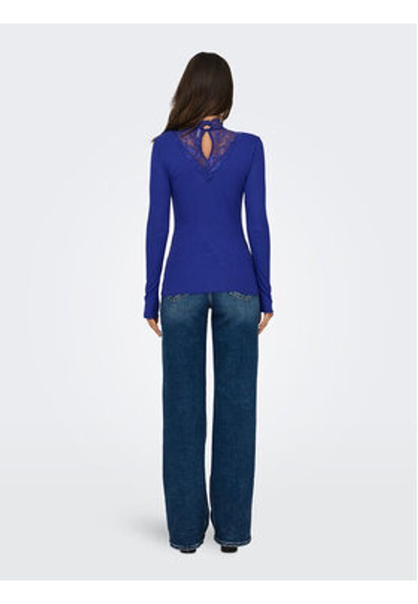only - ONLY Bluzka Luxi 15310698 Niebieski Regular Fit. Kolor: niebieski. Materiał: syntetyk, wiskoza