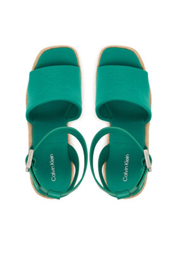 Calvin Klein Espadryle Wedge Espad 70 Neopr Mg HW0HW03014 Zielony. Kolor: zielony. Materiał: materiał