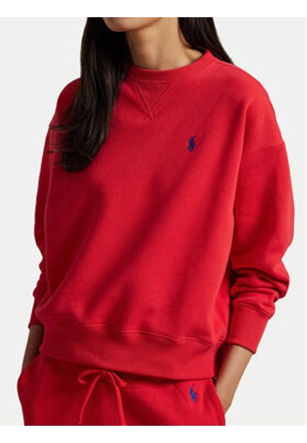 Polo Ralph Lauren Bluza 211936820015 Czerwony Relaxed Fit. Typ kołnierza: polo. Kolor: czerwony. Materiał: bawełna