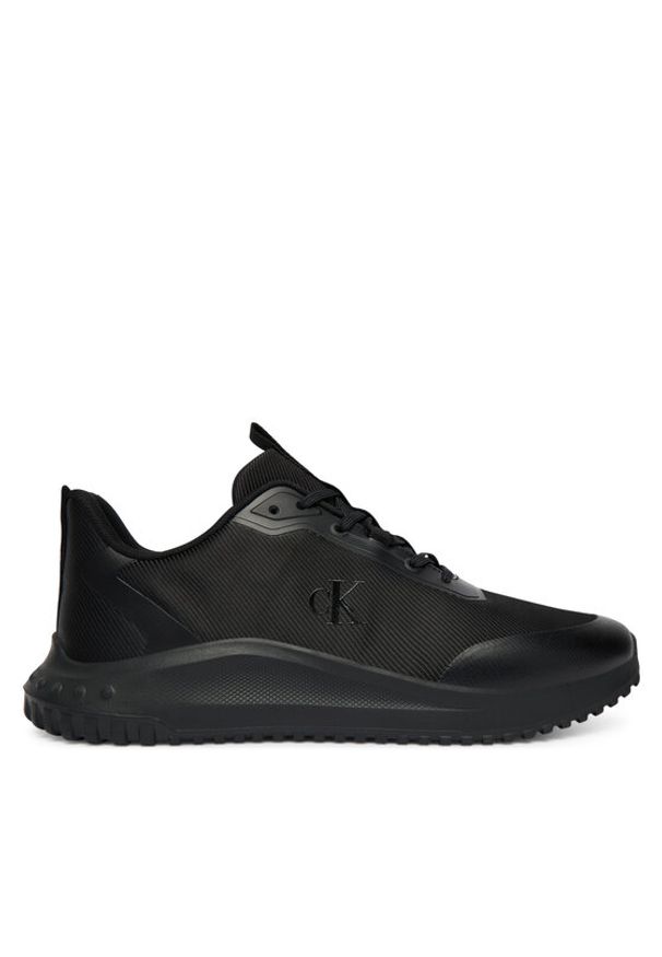 Calvin Klein Sneakersy Eva Runner Lace Up Mat Mix YM0YM01442 Czarny. Kolor: czarny. Materiał: materiał