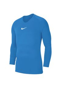 Nike - Męska Koszulka Z Długim Rękawem Park DriFIT Base Layer Top. Kolor: niebieski. Długość rękawa: długi rękaw. Długość: długie