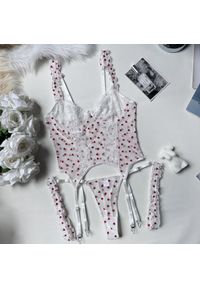 Intica - Biustonosz push-up z kompletem na specjalne okazje Chastity. Kolor: wielokolorowy. Materiał: tkanina, materiał