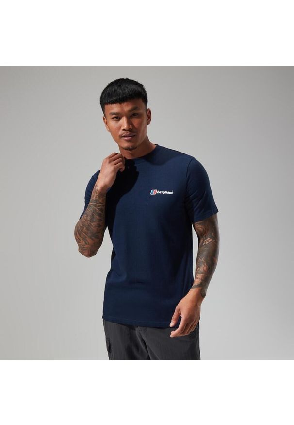 Koszulka bawełniana męska Berghaus F&B Logo T-Shirt AM. Kolor: niebieski. Materiał: bawełna